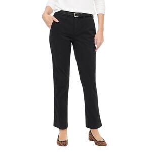 J.Crew Factory Black High Rise Straight Leg Chino Pants Size 4P NWT